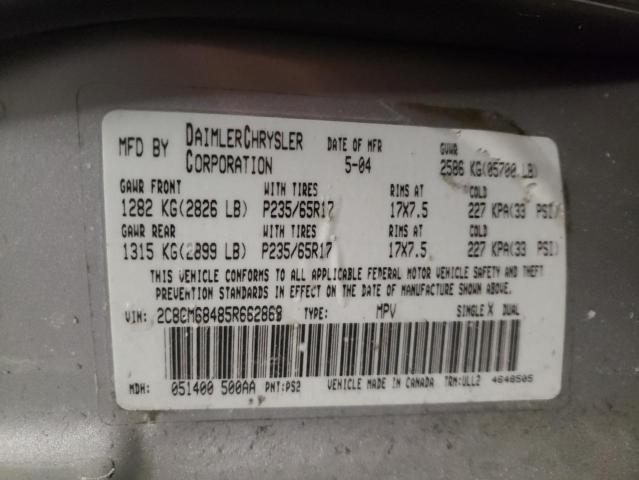 Photo 10 from auction – 2005 CHRYSLER PACIFICA T with VIN 2C8GM68485R662868