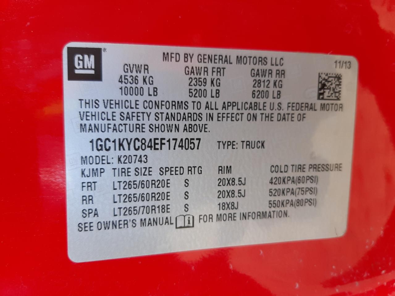 Photo 10 from auction – 2014 CHEVROLET SILVERADO with VIN 1GC1KYC84EF174057