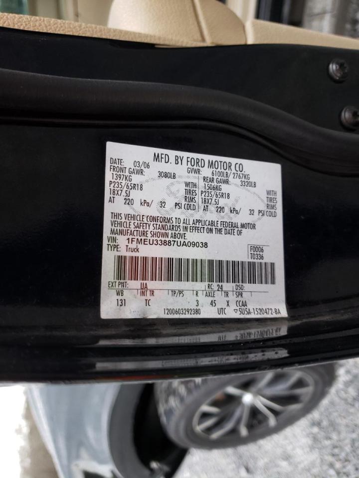 Photo 10 from auction – 2007 FORD EXPLORER S with VIN 1FMEU33887UA09038