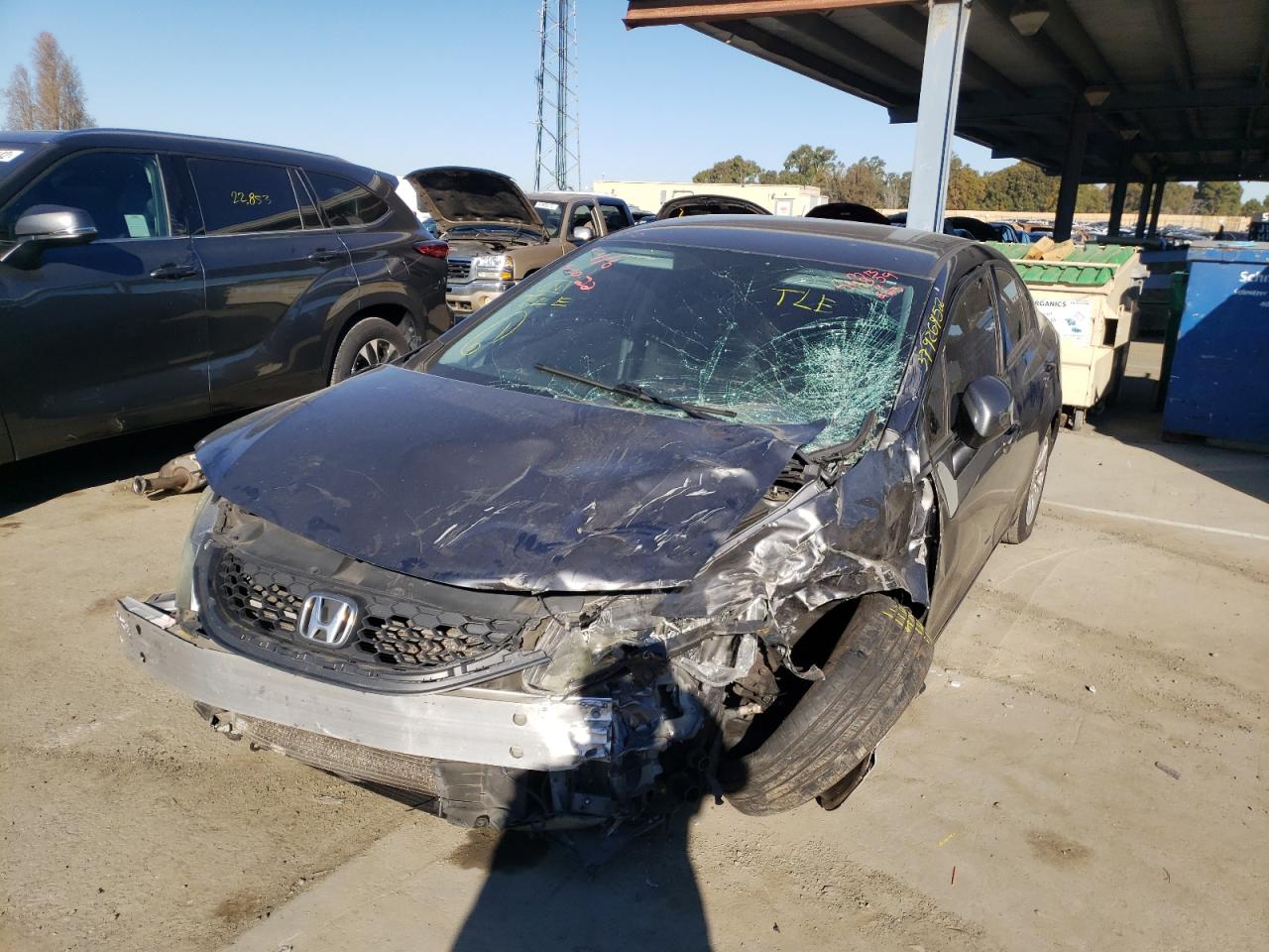 Photo 9 from auction – 2013 HONDA CIVIC LX with VIN 19XFB2F55DE222825