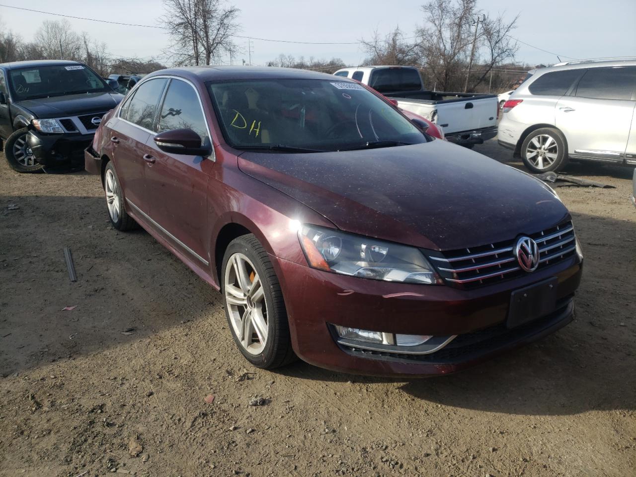 VOLKSWAGEN PASSAT SEL 2012 with VIN 1VWCN7A32CC020685 - Photo from auction