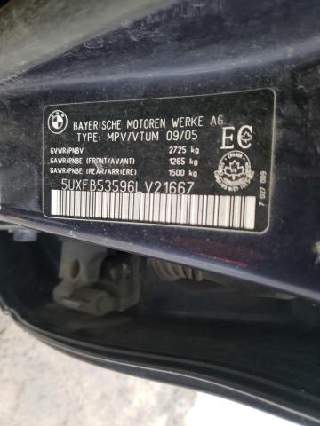 Photo 10 from auction – 2006 BMW X5 4.4I with VIN 5UXFB53596LV21667