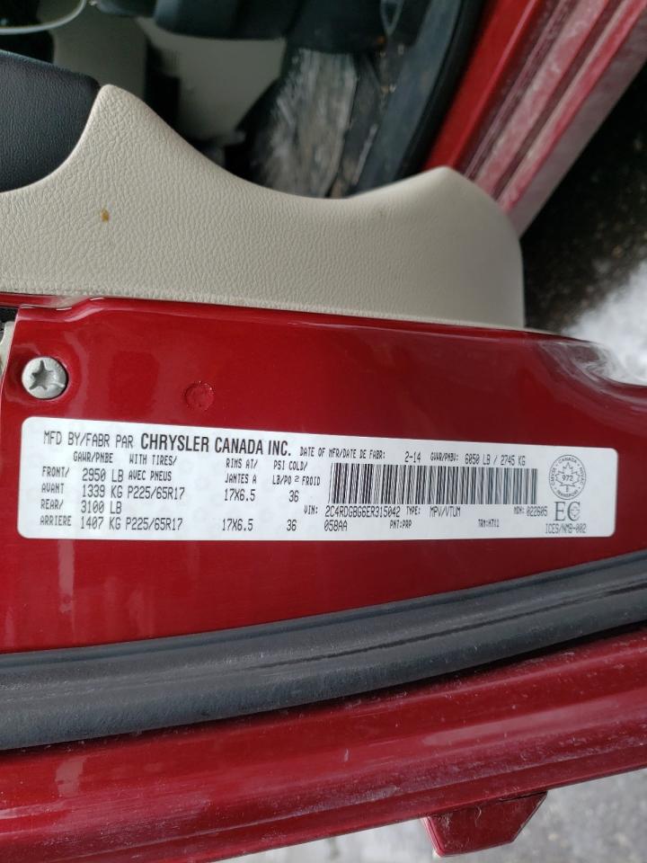 Photo 10 from auction – 2014 DODGE GRAND CARA with VIN 2C4RDGBG6ER315042