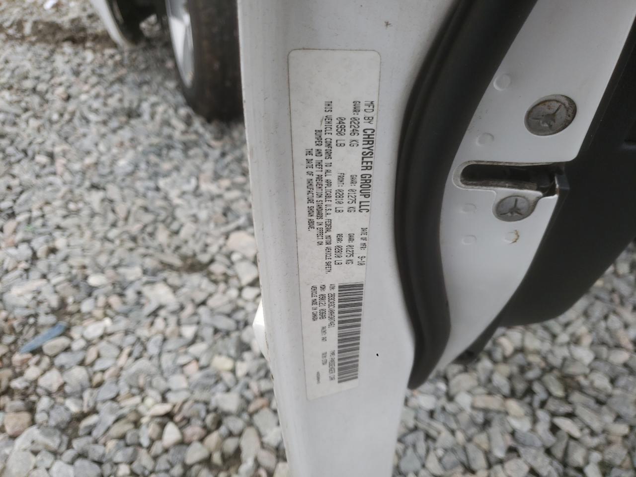 Photo 10 from auction – 2010 DODGE CHARGER SX with VIN 2B3CA3CV0AH307461