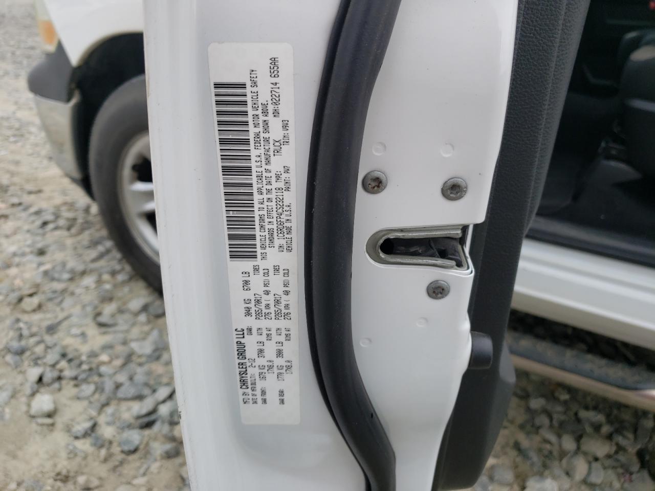 Photo 10 from auction – 2012 DODGE RAM 1500 S with VIN 1C6RD6FP4CS232118