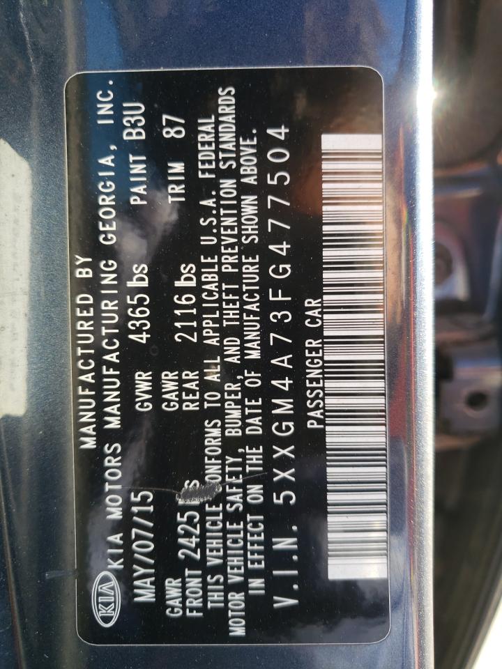 Photo 10 from auction – 2015 KIA OPTIMA LX with VIN 5XXGM4A73FG477504