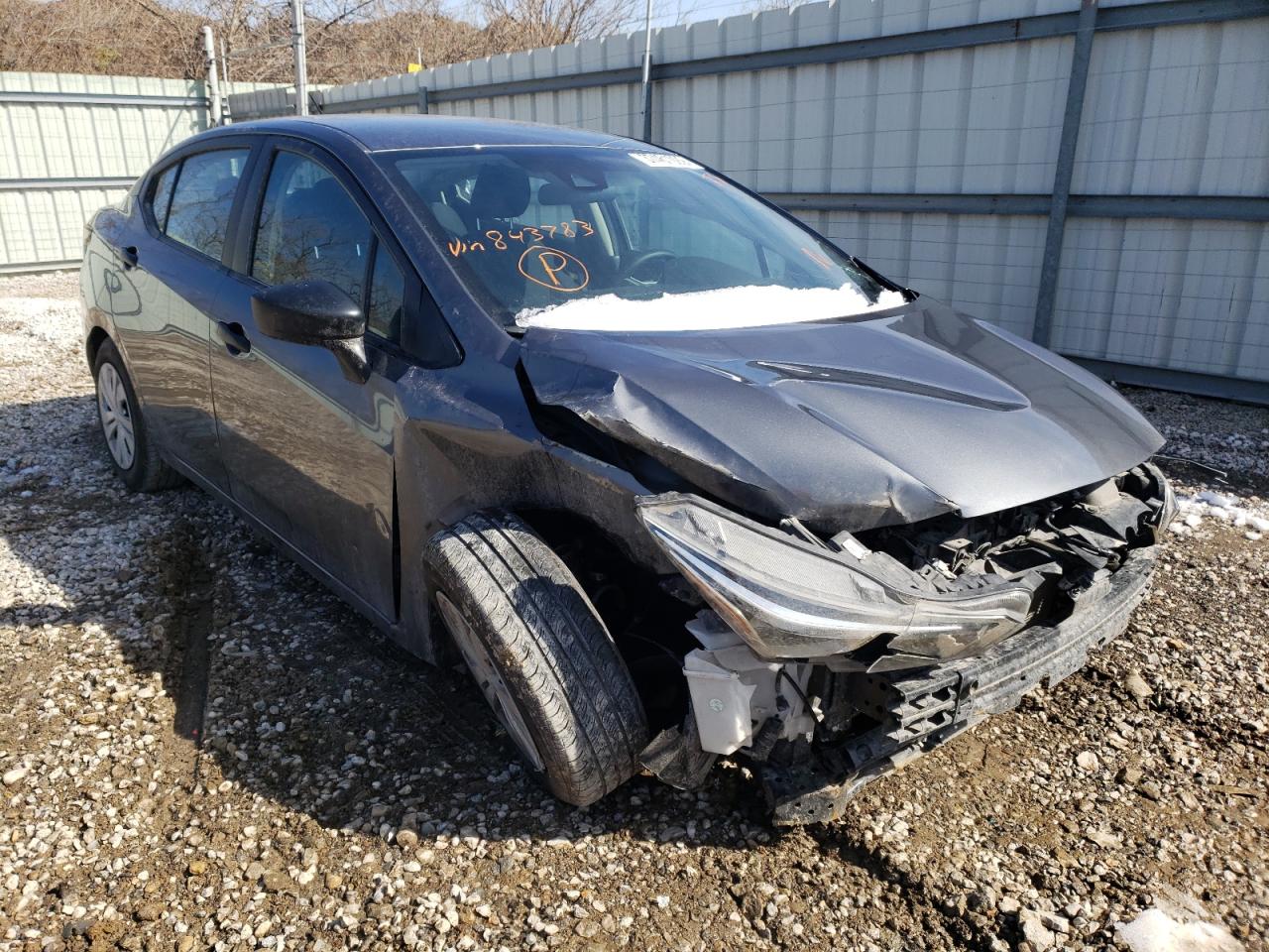 NISSAN VERSA S 2020 with VIN 3N1CN8DV1LL843783 - Photo from auction