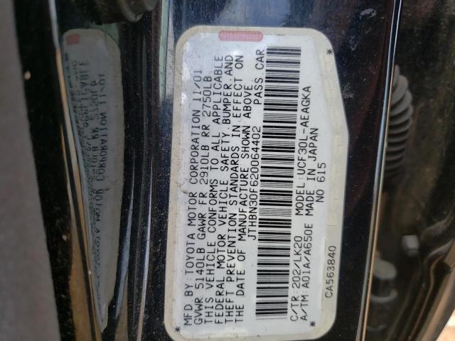 Photo 10 from auction – 2002 LEXUS LS 430 with VIN JTHBN30F620064402