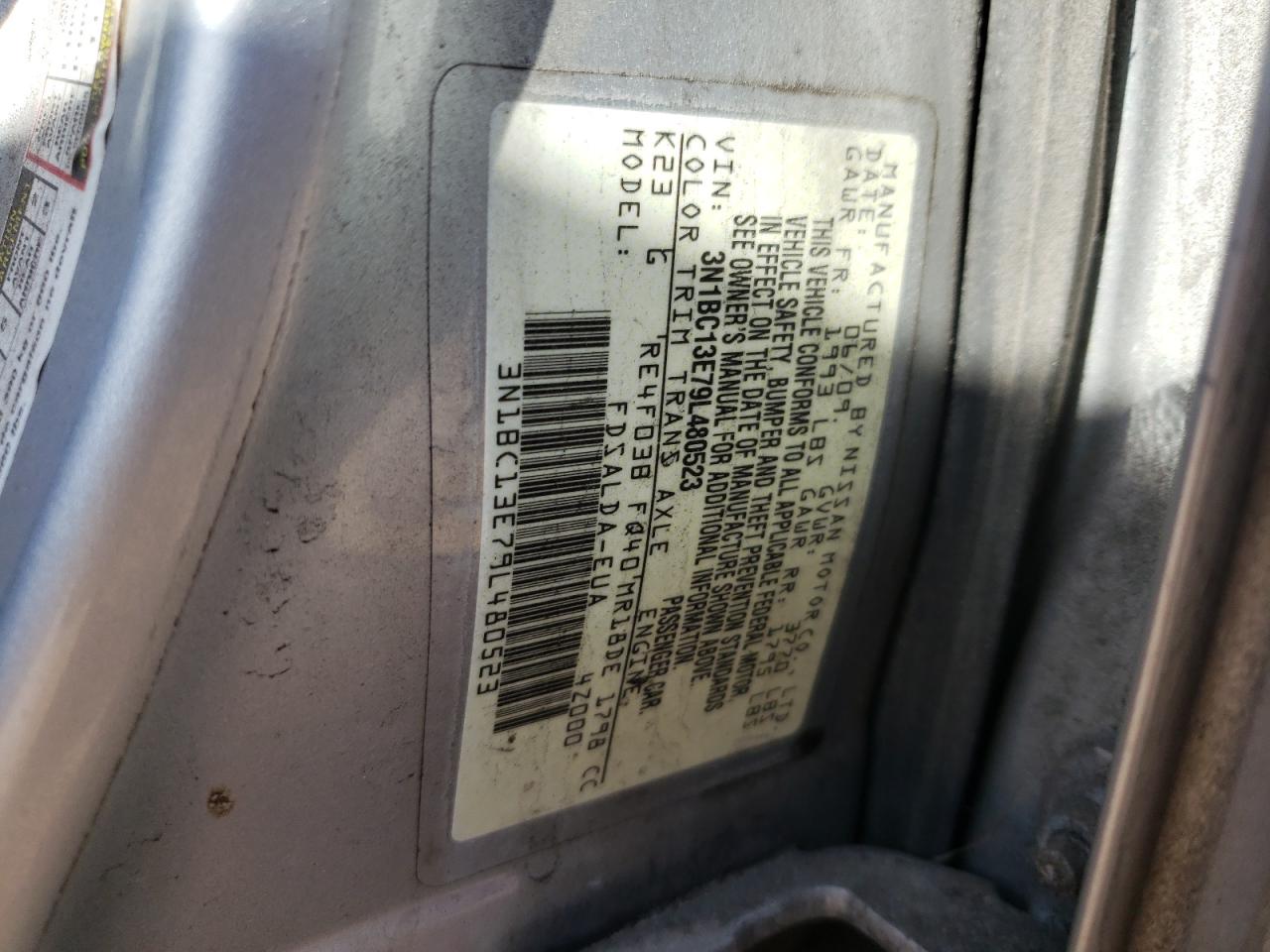 Photo 9 from auction – 2009 NISSAN VERSA S with VIN 3N1BC13E79L480523