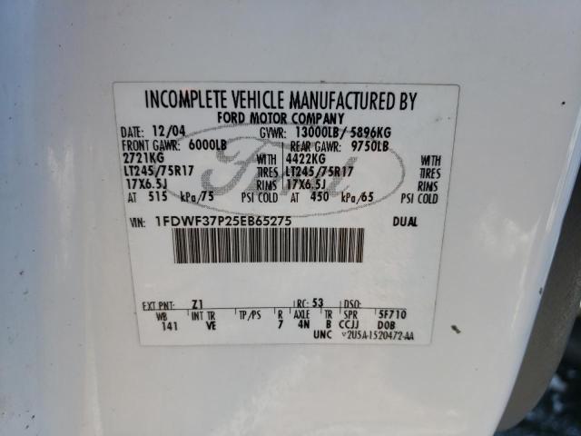 Photo 10 from auction – 2005 FORD F350 SUPER with VIN 1FDWF37P25EB65275