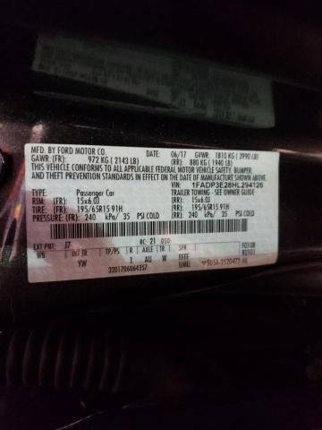 Photo 10 from auction – 2017 FORD FOCUS S with VIN 1FADP3E28HL294126