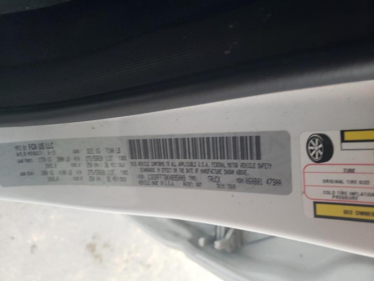 Photo 10 from auction – 2019 RAM 1500 BIG H with VIN 1C6SRFFT8KN895009