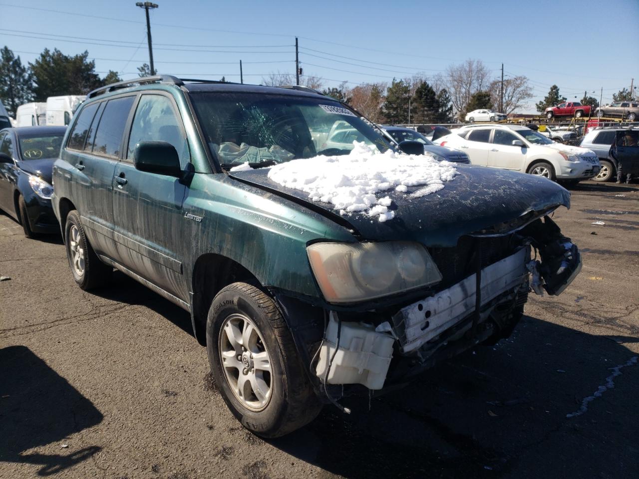 TOYOTA HIGHLANDER 2001 with VIN JTEHF21A110038063 - Photo from auction