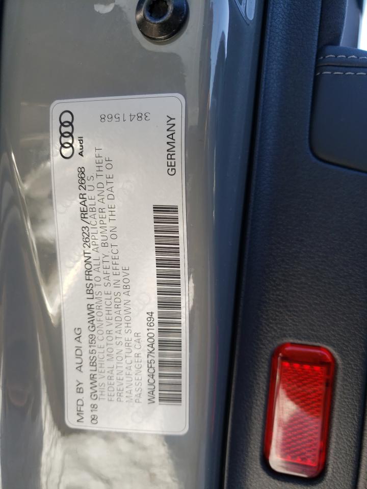 Photo 10 from auction – 2019 AUDI S5 PRESTIG with VIN WAUC4CF57KA001694