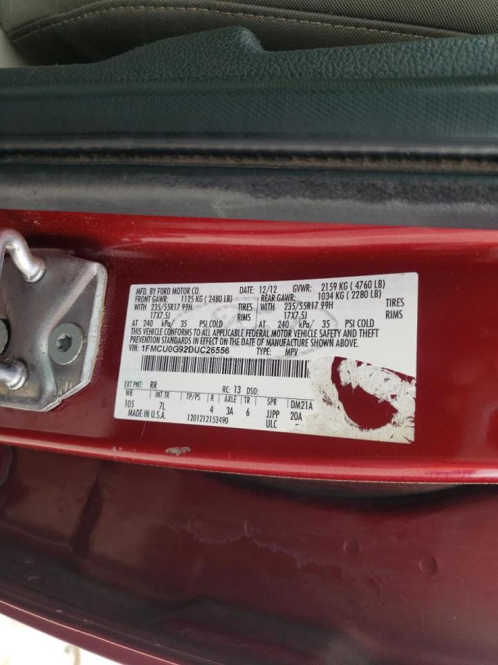 Photo 10 from auction – 2013 FORD ESCAPE SE with VIN 1FMCU0G92DUC26556