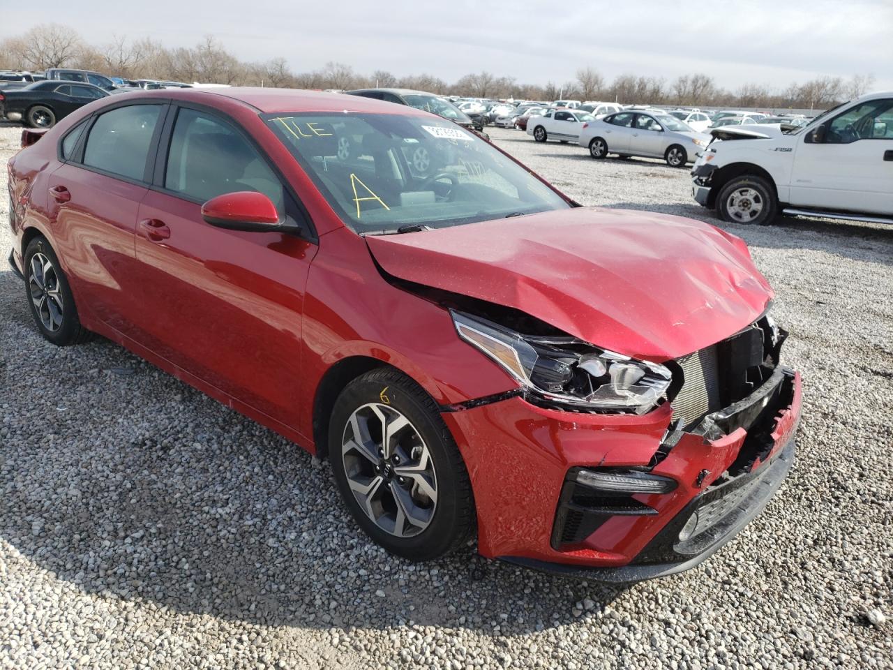 KIA FORTE FE 2020 with VIN 3KPF24AD2LE182194 - Photo from auction