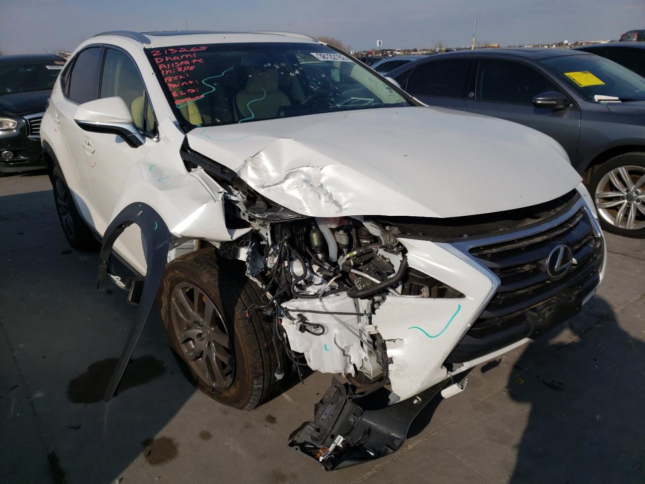 LEXUS NX 200T 2015 with VIN JTJBARBZ8F2003664 - Photo from auction