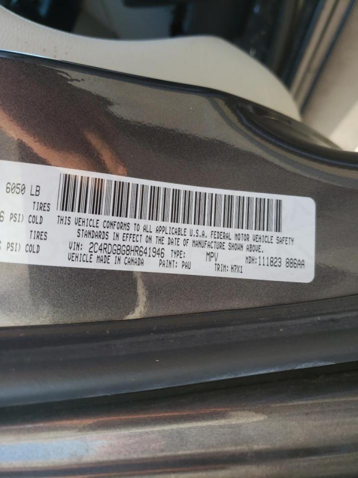 Photo 10 from auction – 2017 DODGE GRAND CARA with VIN 2C4RDGBG8HR641946