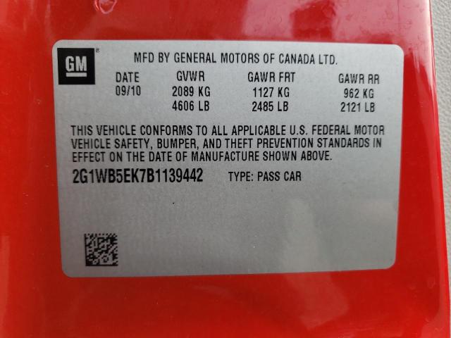 Photo 10 from auction – 2011 CHEVROLET IMPALA LT with VIN 2G1WB5EK7B1139442
