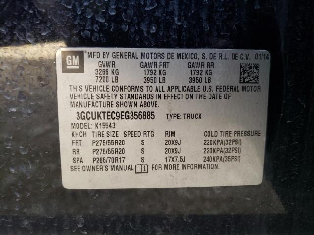 Photo 10 from auction – 2014 CHEVROLET SILVERADO with VIN 3GCUKTEC9EG356885