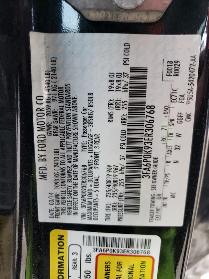 Photo 10 from auction – 2014 FORD FUSION TIT with VIN 3FA6P0K93ER306768