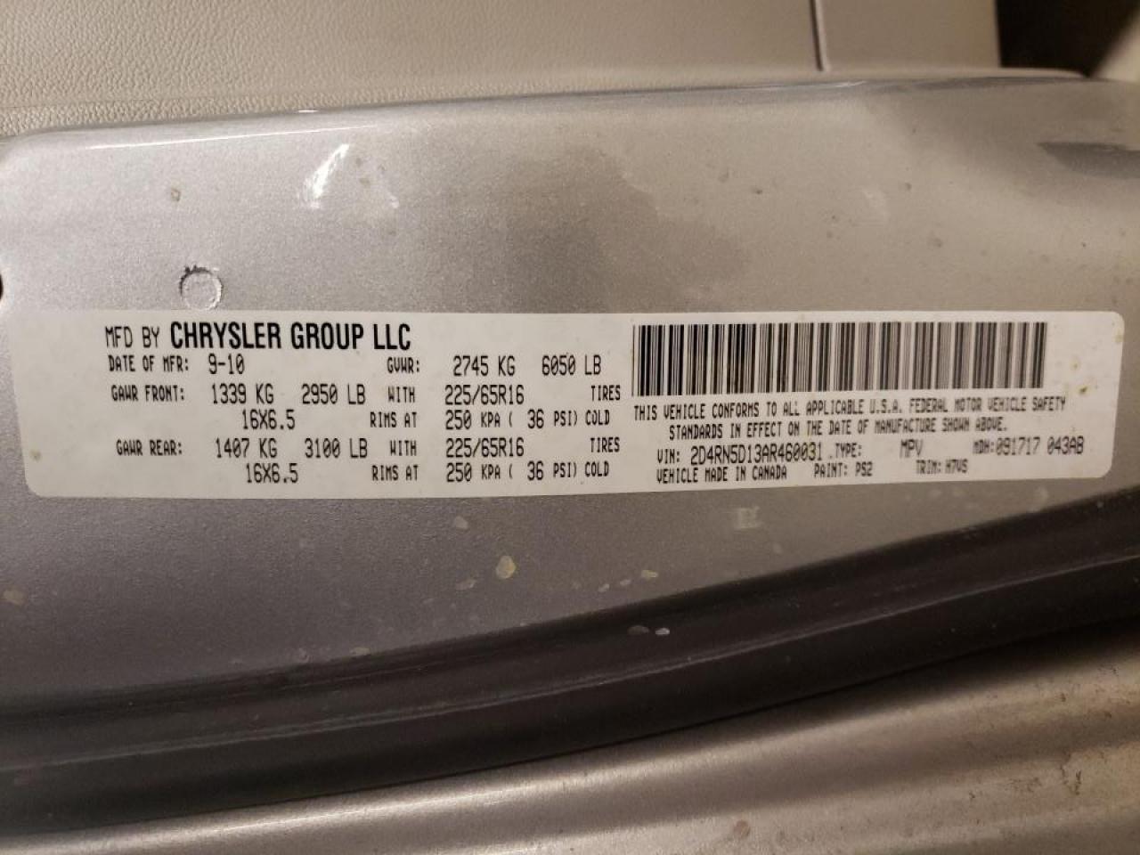Photo 10 from auction – 2010 DODGE GRAND CARA with VIN 2D4RN5D13AR460031