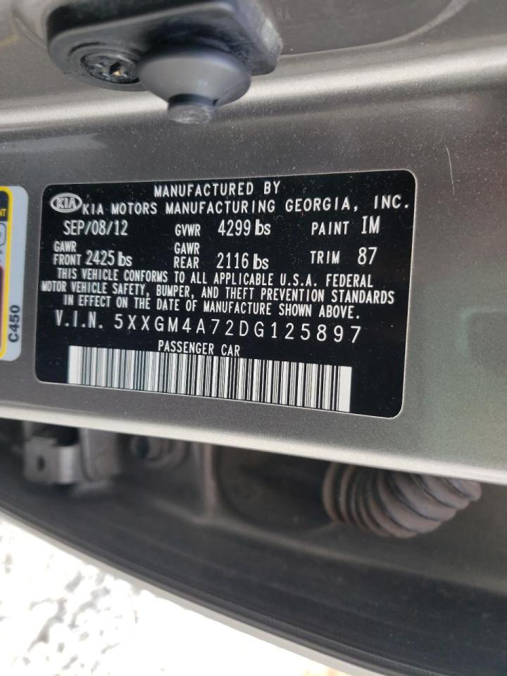 Photo 10 from auction – 2013 KIA OPTIMA LX with VIN 5XXGM4A72DG125897