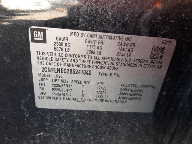 Photo 10 from auction – 2011 CHEVROLET EQUINOX LT with VIN 2CNFLNEC2B6241842