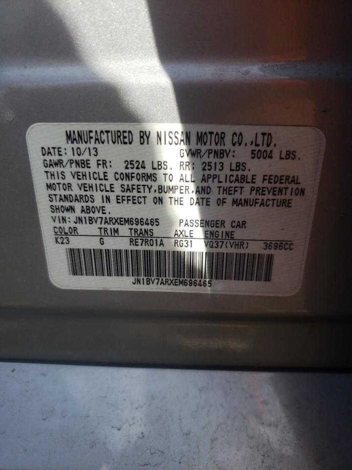 Photo 10 from auction – 2014 INFINITI Q50 BASE with VIN JN1BV7ARXEM696465