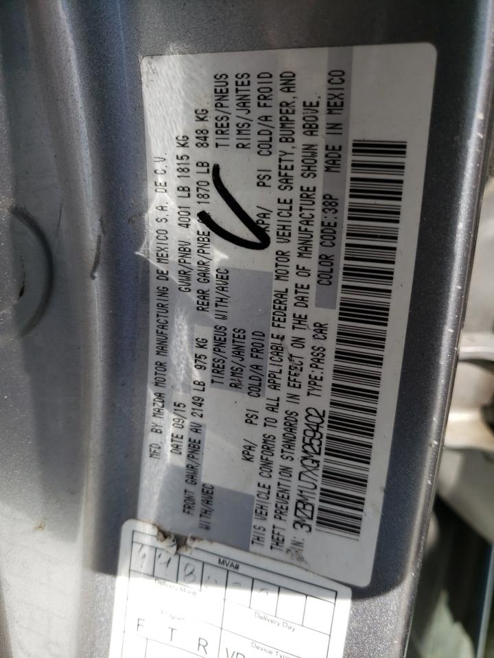 Photo 10 from auction – 2016 MAZDA 3 SPORT with VIN 3MZBM1U7XGM259402