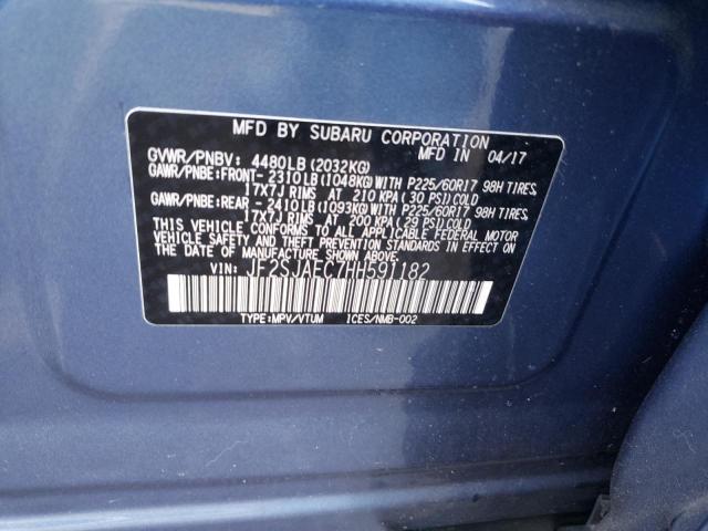 Photo 10 from auction – 2017 SUBARU FORESTER 2 with VIN JF2SJAEC7HH591182
