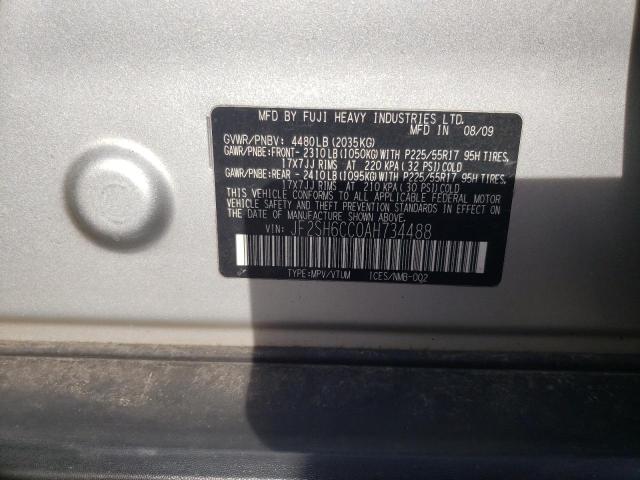 SUBARU FORESTER 2 2010 with VIN JF2SH6CC0AH734488 - Photo from auction