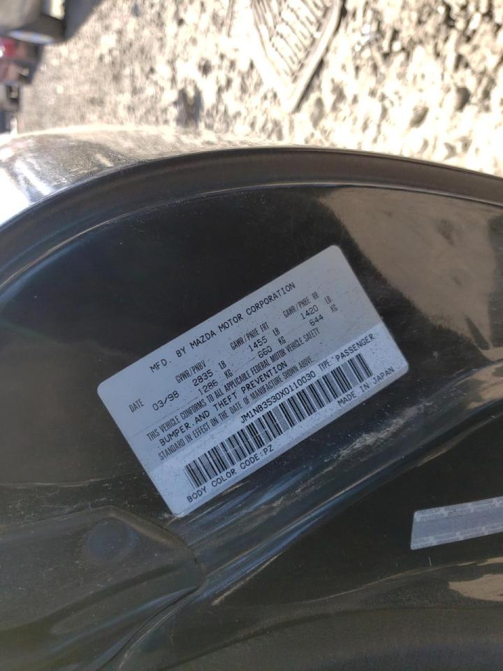 Photo 10 from auction – 1999 MAZDA MX-5 MIATA with VIN JM1NB3530X0110030