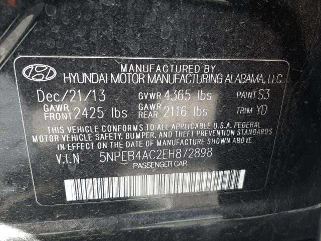 Photo 10 from auction – 2014 HYUNDAI SONATA GLS with VIN 5NPEB4AC2EH872898