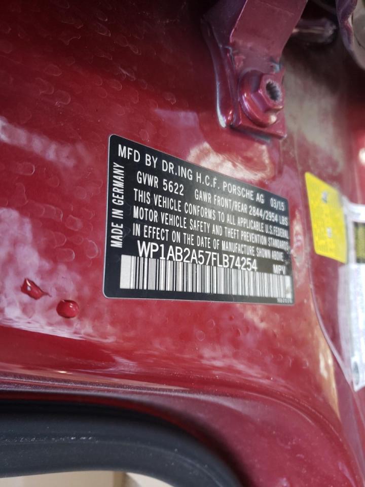 Photo 10 from auction – 2015 PORSCHE MACAN S with VIN WP1AB2A57FLB74254