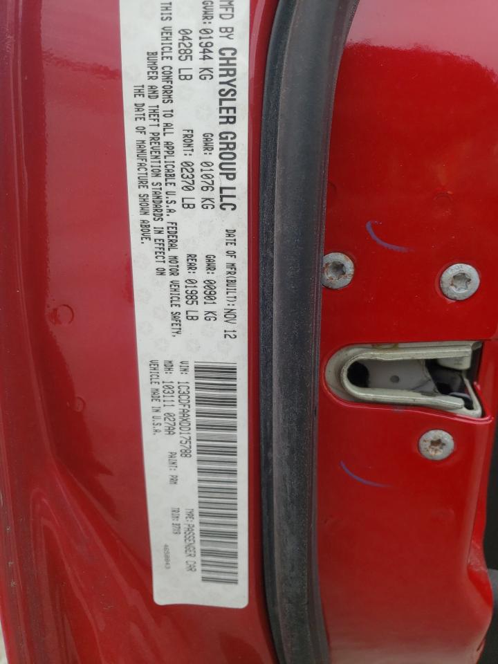 Photo 10 from auction – 2013 DODGE DART SE with VIN 1C3CDFAAXDD175788