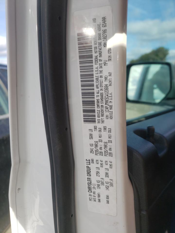 Photo 10 from auction – 2012 JEEP LIBERTY SP with VIN 1C4PJMAK5CW123684