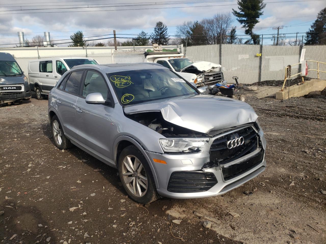 AUDI Q3 PREMIUM 2018 with VIN WA1ECCFS3JR019656 - Photo from auction