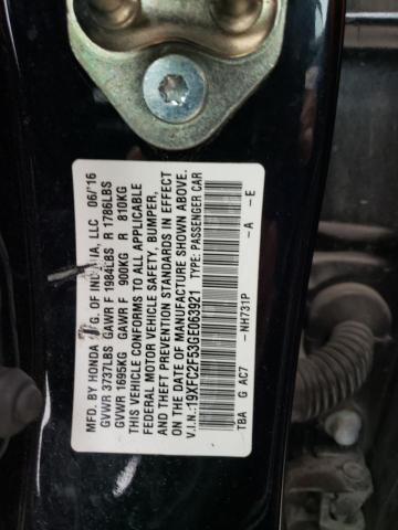 Photo 10 from auction – 2016 HONDA CIVIC LX with VIN 19XFC2F53GE063921
