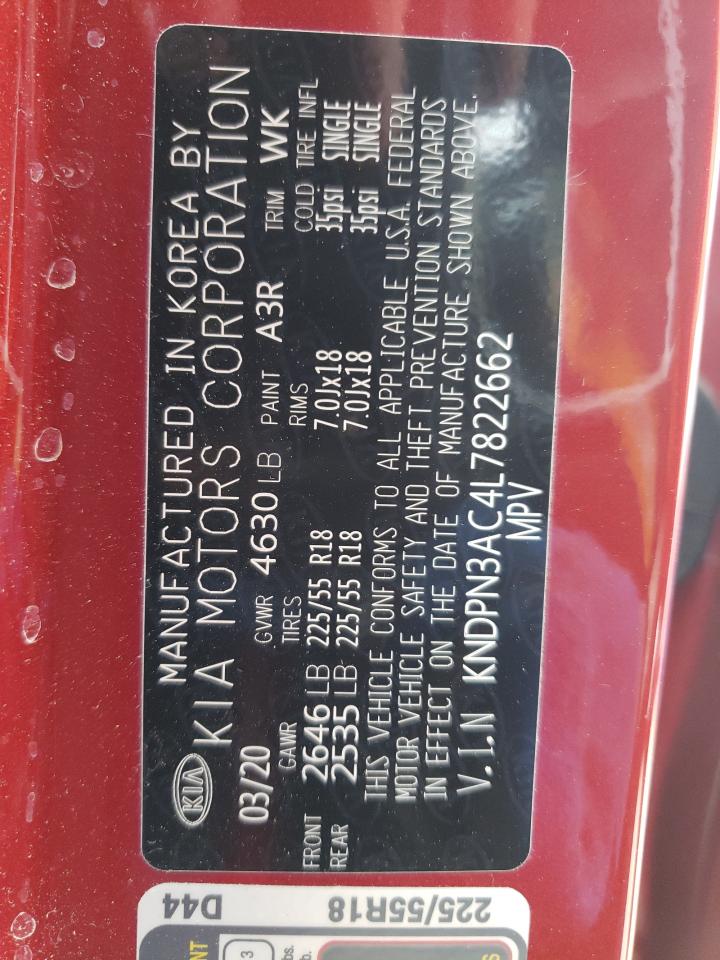 Photo 10 from auction – 2020 KIA SPORTAGE E with VIN KNDPN3AC4L7822662