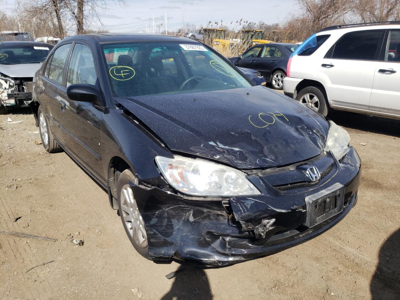 HONDA CIVIC LX 2005 with VIN 2HGES16655H019889 - Photo from auction