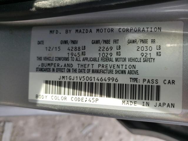 Photo 10 from auction – 2016 MAZDA 6 TOURING with VIN JM1GJ1V50G1464996