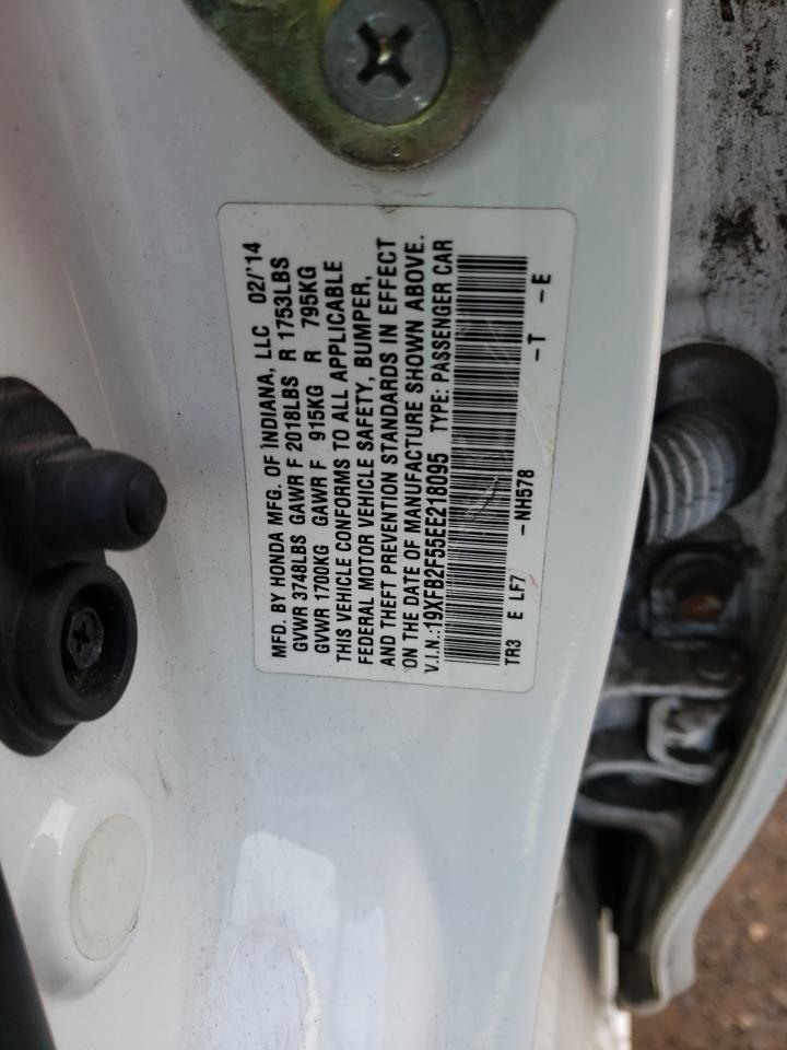 Photo 10 from auction – 2014 HONDA CIVIC LX with VIN 19XFB2F55EE218095