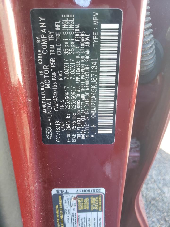 Photo 10 from auction – 2019 HYUNDAI TUCSON SE with VIN KM8J2CA45KU871341