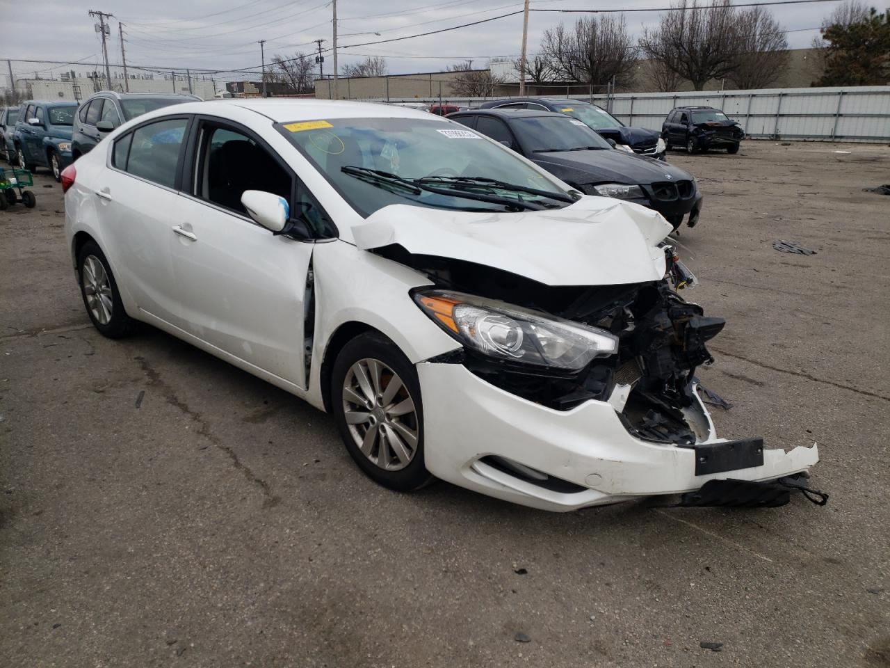 KIA FORTE EX 2014 with VIN KNAFX4A82E5114848 - Photo from auction