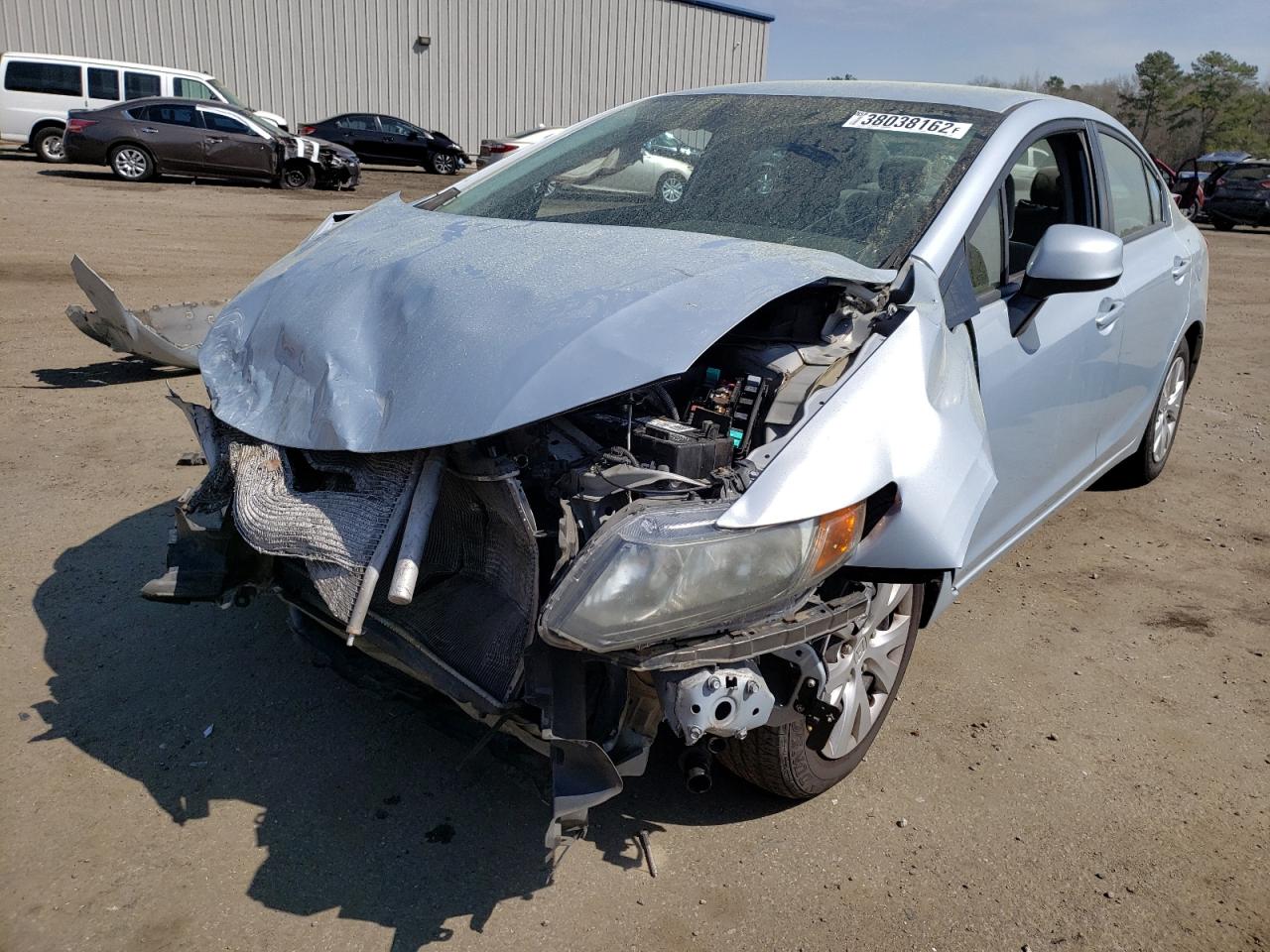 Photo 2 from auction – 2012 HONDA CIVIC LX with VIN 2HGFB2F50CH539822