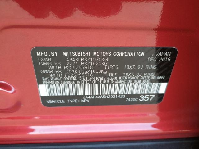 Photo 10 from auction – 2017 MITSUBISHI OUTLANDER with VIN JA4AP4AW5HZ021423