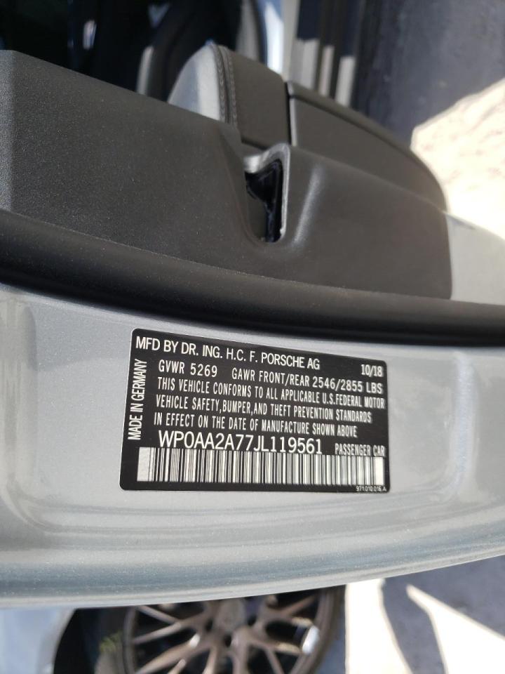 Photo 10 from auction – 2018 PORSCHE PANAMERA 4 with VIN WP0AA2A77JL119561