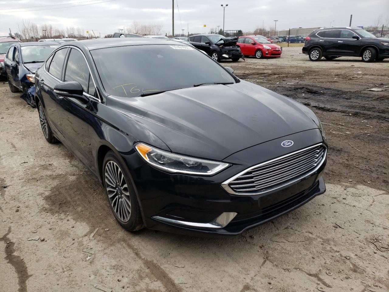 FORD FUSION SE 2018 with VIN 3FA6P0HD4JR202957 - Photo from auction