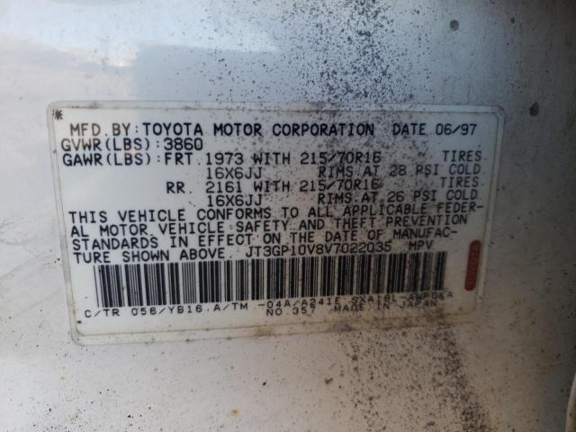 Photo 10 from auction – 1997 TOYOTA RAV4 with VIN JT3GP10V8V7022035